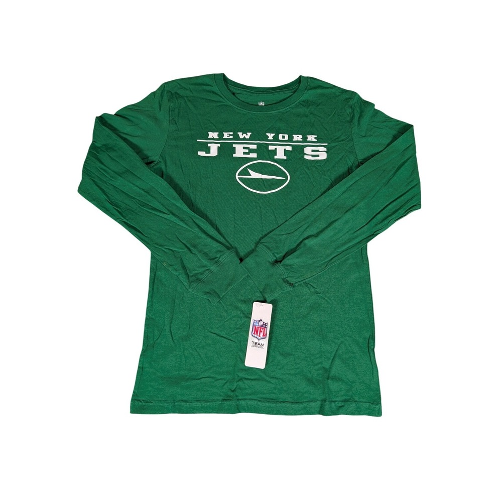 NFL New York Jets Green Long Sleeve T Shirt Youth Extra Large Team Apparel